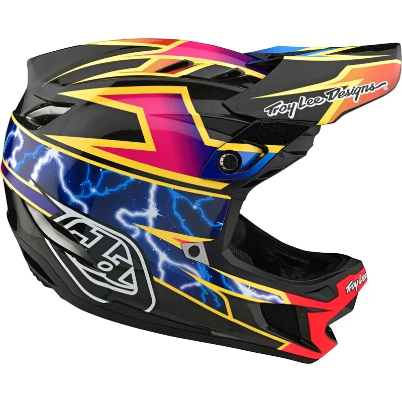 Troy Lee Designs D4 Carbon Full Face MIPS MTB Helmet Lightning/Black-5